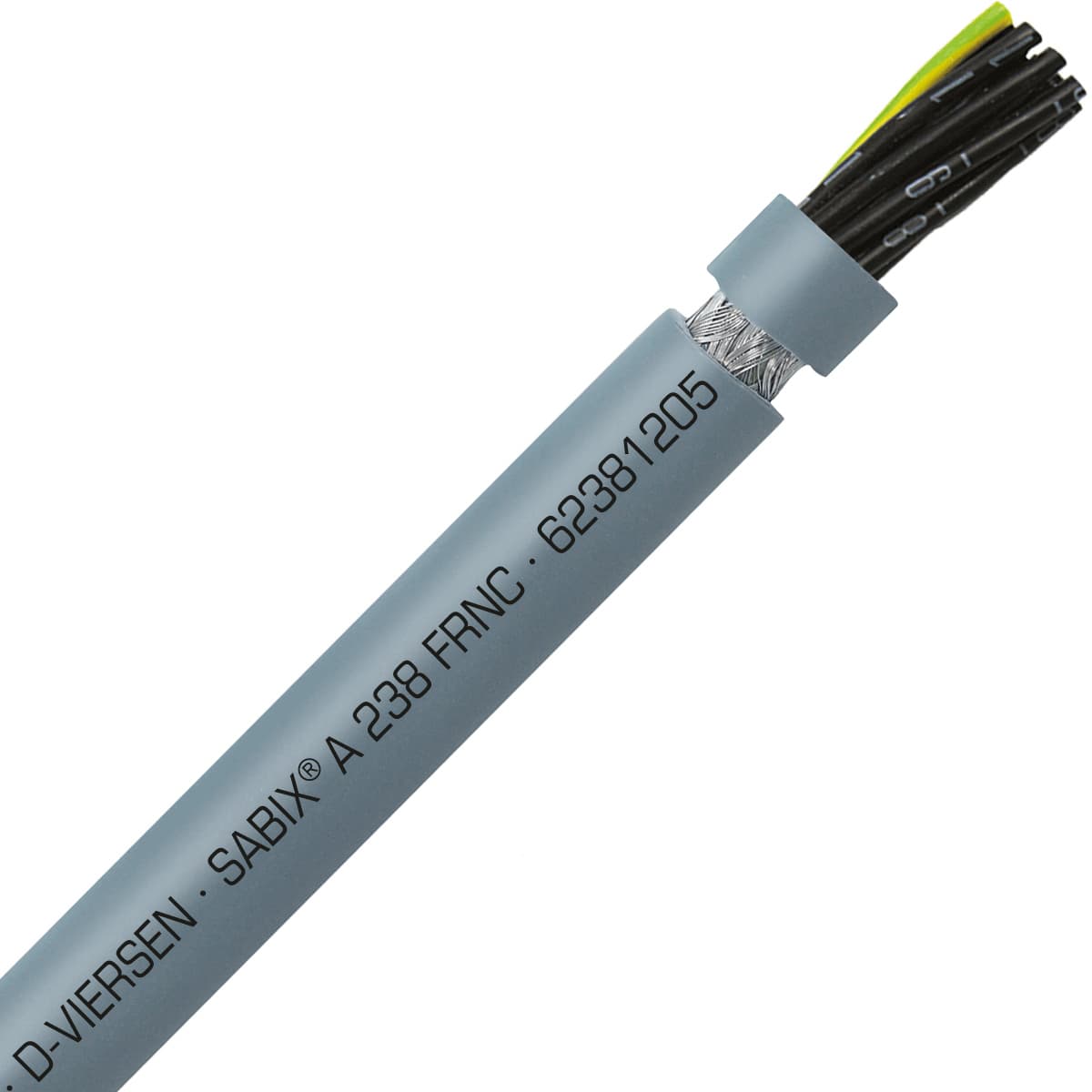 SAB 62381205 SABIX A 238 FRNC - 20 AWG/12c, shielded high temperature flame retardant flexible SABIX control cable, CE, RoHS SAB 62381205 SABIX A 238 FRNC - 20 AWG/12c, shielded high temperature flame retardant flexible SABIX control cable, CE, RoHS
