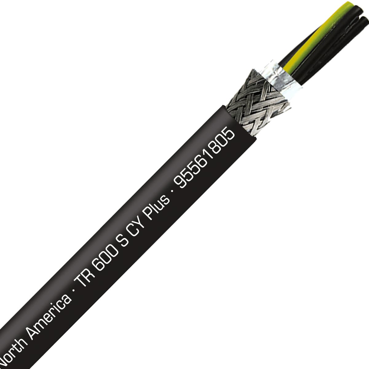 SAB 95561805 TR 600 CY Plus - 18 AWG/5c, shielded UV and oil resistant flexible exposed run tray cable with reduced O.D., UL, CSA, CE, RoHS SAB 95561805 TR 600 CY Plus - 18 AWG/5c, shielded UV and oil resistant flexible exposed run tray cable with reduced O.D., UL, CSA, CE, RoHS