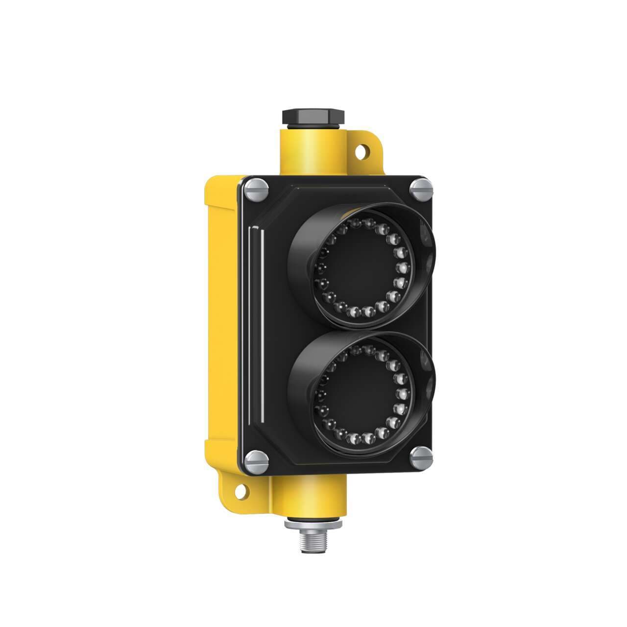 Banner SP250GRPBQ EZ-LIGHT Traffic Series: 2-Indicator Daylight Visible; Voltage: 15-30 V dc; Housing: Polycarbonate, Black; IP65; Input: PNP; Colors: Green Red; M12 Integral QD Banner SP250GRPBQ EZ-LIGHT Traffic Series: 2-Indicator Daylight Visible; Voltage: 15-30 V dc; Housing: Polycarbonate, Black; IP65; Input: PNP; Colors: Green Red; M12 Integral QD