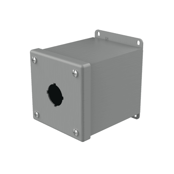 Hoffman E1PBX Extra-Deep Pushbutton Enclosures, Type 12, 1PB x 30.5mm, Gray, Steel Hoffman E1PBX Extra-Deep Pushbutton Enclosures, Type 12, 1PB x 30.5mm, Gray, Steel