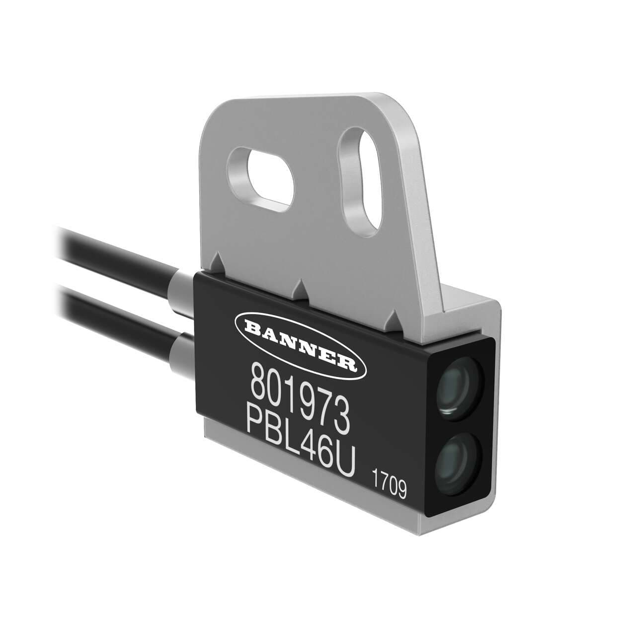 Banner PBL49.83U Plastic Fiber: Diffuse Reflective; Rectangular Aluminum Housing with integrated lenses; 1 mm core dia; 3 m Fiber Length; Free Cut, includes mounting bracket Banner PBL49.83U Plastic Fiber: Diffuse Reflective; Rectangular Aluminum Housing with integrated lenses; 1 mm core dia; 3 m Fiber Length; Free Cut, includes mounting bracket