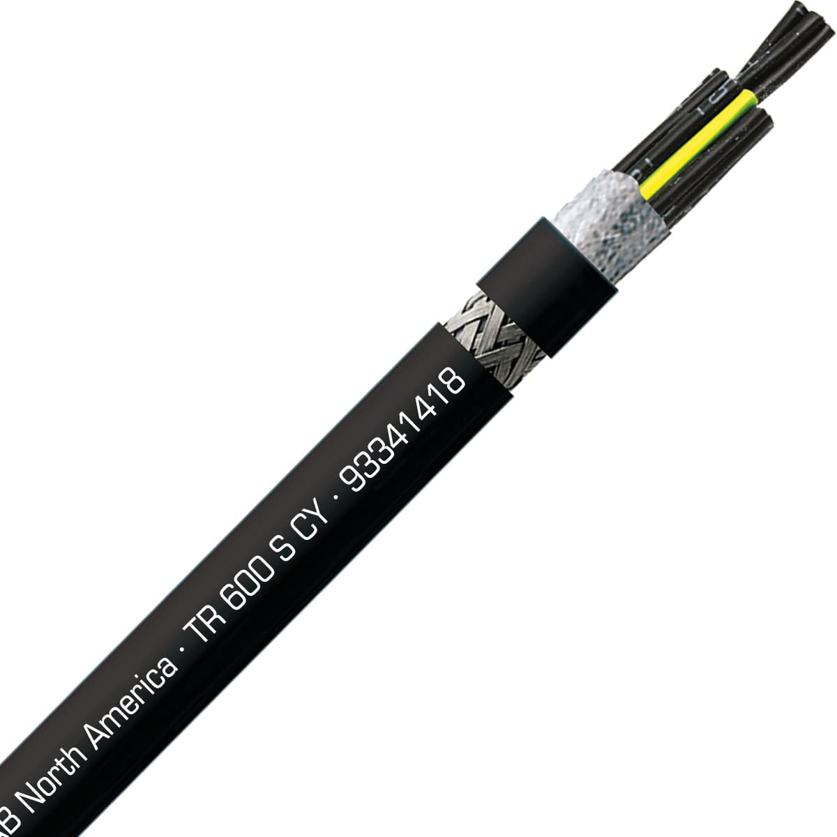 SAB 93341418 TR 600 S CY - 14 AWG/18c, shielded oil resistant flexible exposed run tray cable,UL, CSA, WTTC, CE RoHS SAB 93341418 TR 600 S CY - 14 AWG/18c, shielded oil resistant flexible exposed run tray cable,UL, CSA, WTTC, CE RoHS