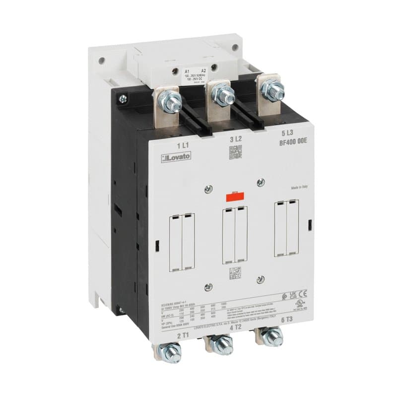 Lovato Electric BF33000E024 BF33000E024 Lovato - Three-pole contactor, IEC operating current Ie (AC3) = 330A, AC/DC coil, 24...60VAC - 20...60VDC Lovato Electric BF33000E024 BF33000E024 Lovato - Three-pole contactor, IEC operating current Ie (AC3) = 330A, AC/DC coil, 24...60VAC - 20...60VDC