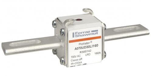 Mersen R300142 R300142 Mersen - Square Body High-Speed Fuse Protistor® Size 30 aR 690VAC IEC 700VAC UL 160A With Striker Slotted Blades long Mersen R300142 R300142 Mersen - Square Body High-Speed Fuse Protistor® Size 30 aR 690VAC IEC 700VAC UL 160A With Striker Slotted Blades long