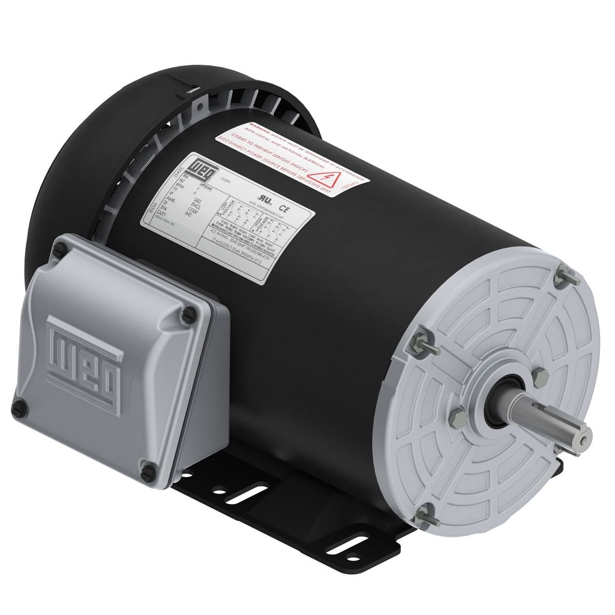 WEG 00218ET3E56-S Rolled Steel Premium Efficiency 2 HP 4P 56H 3Ph 230/460//190-220/380-415 V 60 Hz IC411 - TEFC - Foot-mounted WEG 00218ET3E56-S Rolled Steel Premium Efficiency 2 HP 4P 56H 3Ph 230/460//190-220/380-415 V 60 Hz IC411 - TEFC - Foot-mounted
