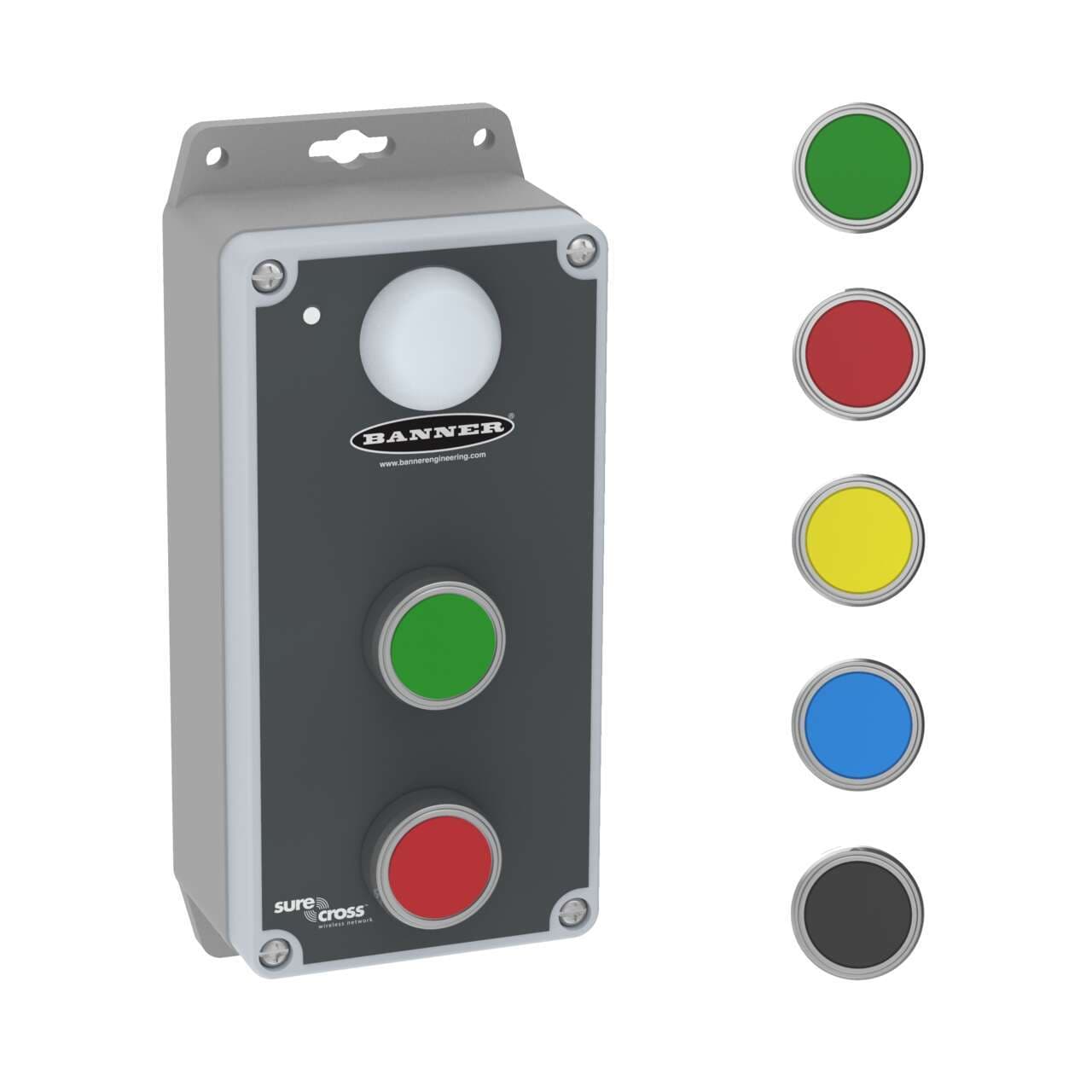 Banner DX80N2Q120PPB11 NB Banner DX80N2Q120PPB11 NB - Wireless Q120 Pendant Node 2.4 Ghz; Integrated Battery (battery sold separately); Two Operator Inputs (2 Flush Push Buttons); Four Color LED Indicator Light Output Banner DX80N2Q120PPB11 NB Banner DX80N2Q120PPB11 NB - Wireless Q120 Pendant Node 2.4 Ghz; Integrated Battery (battery sold separately); Two Operator Inputs (2 Flush Push Buttons); Four Color LED Indicator Light Output