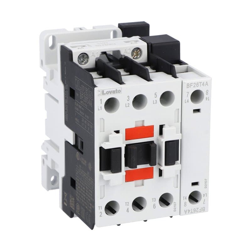 Lovato Electric BF26T4A46060 BF26T4A46060 Lovato - Four-pole contactor, IEC operating current Ith (AC1) = 45A, AC coil 60Hz, 460VAC Lovato Electric BF26T4A46060 BF26T4A46060 Lovato - Four-pole contactor, IEC operating current Ith (AC1) = 45A, AC coil 60Hz, 460VAC