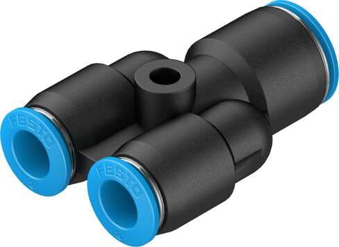 Festo 130814 push-in Y-connector QSY-10-8-20 reducing. Size: Standard, Nominal size: 4,5 mm, Assembly position: Any, Container size: 20, Design structure: Push/pull principle Festo 130814 push-in Y-connector QSY-10-8-20 reducing. Size: Standard, Nominal size: 4,5 mm, Assembly position: Any, Container size: 20, Design structure: Push/pull principle