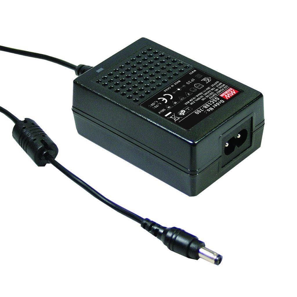 MEAN WELL GSC18B-700 AC-DC Single output desktop LED power supply (CC) with PFC; Output 26Vdc at 0.7A; 2 pole AC IEC320-C8 input connector; GSC18B-700 is succeeded by IDLC-25-700. MEAN WELL GSC18B-700 AC-DC Single output desktop LED power supply (CC) with PFC; Output 26Vdc at 0.7A; 2 pole AC IEC320-C8 input connector; GSC18B-700 is succeeded by IDLC-25-700.
