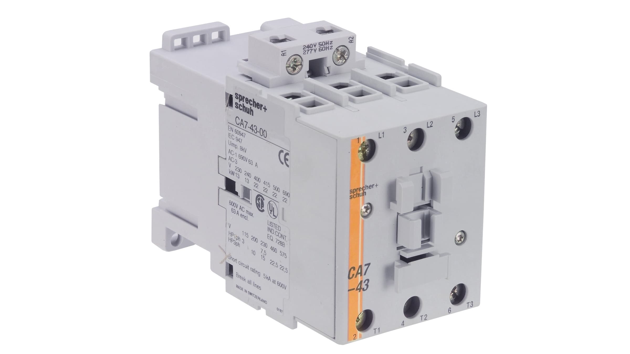 Sprecher + Schuh CA7-55-00-480 Sprecher + Schuh CA7-55-00-480 - CA7 Contactor, 55A, 440V 50Hz / 480V 60Hz AC, Sprecher + Schuh CA7-55-00-480 Sprecher + Schuh CA7-55-00-480 - CA7 Contactor, 55A, 440V 50Hz / 480V 60Hz AC,