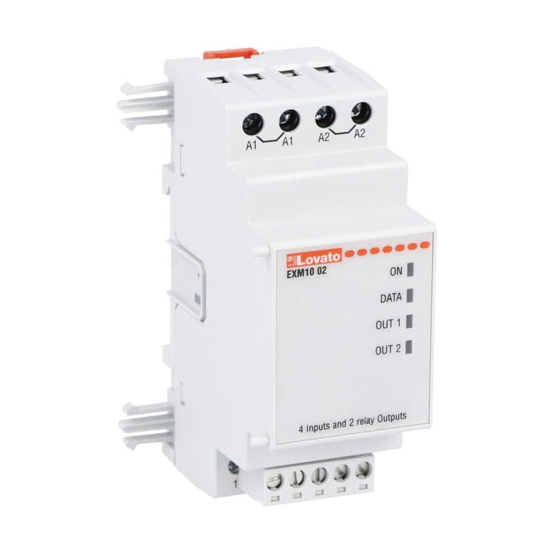 Lovato Electric EXM1002 EXM1002 Lovato - Expansion module EXM series for modular products, 4 opto-isolated digital inputs and 2 relay outputs, rated 5A 250VAC Lovato Electric EXM1002 EXM1002 Lovato - Expansion module EXM series for modular products, 4 opto-isolated digital inputs and 2 relay outputs, rated 5A 250VAC