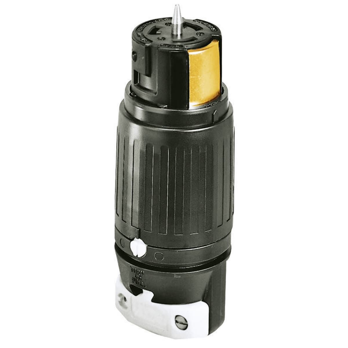 Hubbell CS8164 Locking Devices, Industrial, Female Connector Body, 50A 3-Phase Delta 480V AC, 3-Pole 4-Wire Grounding, Non-NEMA, Screw Terminal, Black and White ; Box terminal with hex socket threaded slug, permits high clamping pressure on conductors without damaging Hubbell CS8164 Locking Devices, Industrial, Female Connector Body, 50A 3-Phase Delta 480V AC, 3-Pole 4-Wire Grounding, Non-NEMA, Screw Terminal, Black and White ; Box terminal with hex socket threaded slug, permits high clamping pressure on conductors without damaging