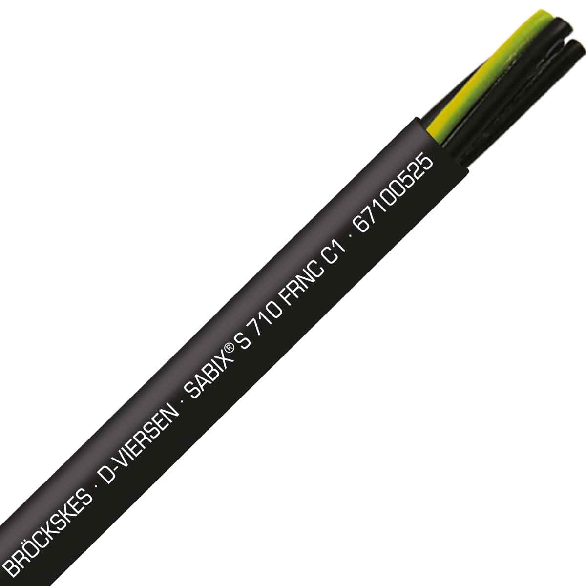 SAB 67100525 SABIX S 710 FRNC C1 - 14 AWG/5c, halogen-free flame retardant continuous flex control cable, CE, RoHS SAB 67100525 SABIX S 710 FRNC C1 - 14 AWG/5c, halogen-free flame retardant continuous flex control cable, CE, RoHS