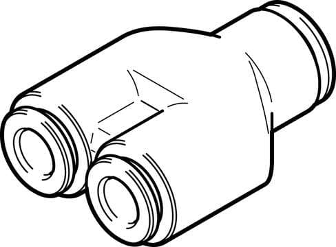 Festo 578414 push-in Y-connector NPQH-Y-Q8-Q6-P10 Size: Standard, Nominal size: 5,5 mm, Assembly position: Any, Container size: 10, Design structure: Push/pull principle Festo 578414 push-in Y-connector NPQH-Y-Q8-Q6-P10 Size: Standard, Nominal size: 5,5 mm, Assembly position: Any, Container size: 10, Design structure: Push/pull principle