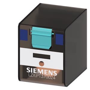 Siemens LZX:PT370024 Plug-in relay, 3 changeover contacts 24 V DC, 10 A, Width 22.5 mm for LZS sockets Siemens LZX:PT370024 Plug-in relay, 3 changeover contacts 24 V DC, 10 A, Width 22.5 mm for LZS sockets