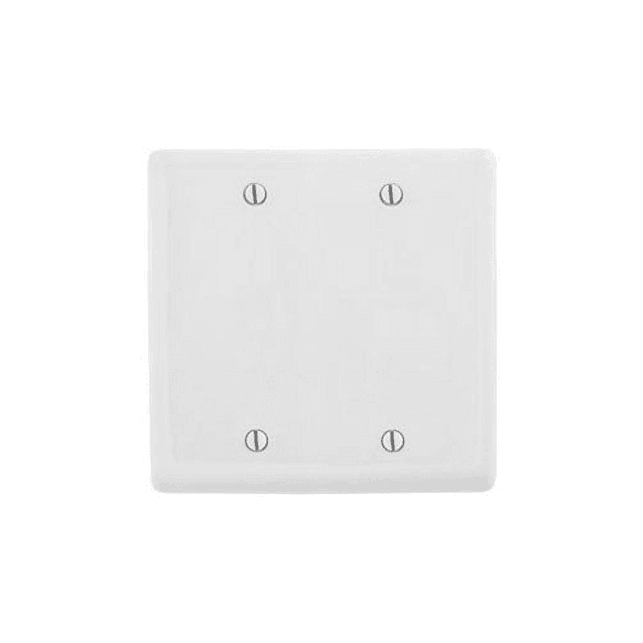 Hubbell NP23W Wallplates and Box Covers, Wallplate, Nylon, 2-Gang, 2) Blank, Box Mount, White  ; Reinforcement ribs for extra strength ; High-impact, self-extinguishing nylon material ; Captive screw feature holds mounting screw in place ; Standard Size is 1/8" larger  Hubbell NP23W Wallplates and Box Covers, Wallplate, Nylon, 2-Gang, 2) Blank, Box Mount, White  ; Reinforcement ribs for extra strength ; High-impact, self-extinguishing nylon material ; Captive screw feature holds mounting screw in place ; Standard Size is 1/8" larger