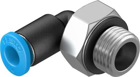 Festo 186268 push-in L-fitting QSML-G1/8-4 360° orientable, male thread with external hexagon. Size: Mini, Nominal size: 2,5 mm, Type of seal on screw-in stud: Sealing ring, Assembly position: Any, Container size: 10 Festo 186268 push-in L-fitting QSML-G1/8-4 360° orientable, male thread with external hexagon. Size: Mini, Nominal size: 2,5 mm, Type of seal on screw-in stud: Sealing ring, Assembly position: Any, Container size: 10