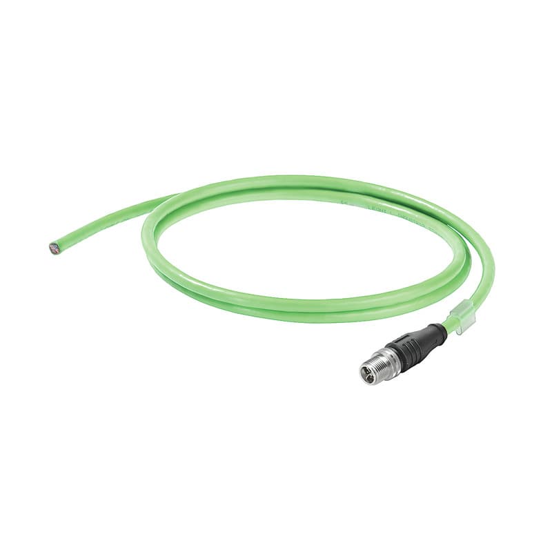 Weidmuller 1449470050 Connecting line, M12 X-type IP 67 straight male, Open, Cat.6A / Class EA (ISO/IEC 11801 2010), PVC, 5 m Weidmuller 1449470050 Connecting line, M12 X-type IP 67 straight male, Open, Cat.6A / Class EA (ISO/IEC 11801 2010), PVC, 5 m