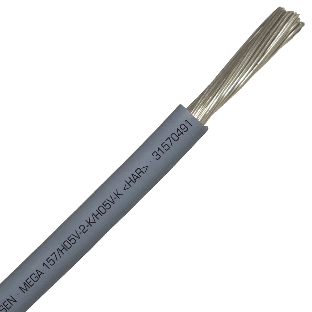 SAB 31570491 MEGA 157/H05V2-K/H05V-K (HAR/UL/CSA/CE) - 2 AWG hook-up wire, Gray SAB 31570491 MEGA 157/H05V2-K/H05V-K (HAR/UL/CSA/CE) - 2 AWG hook-up wire, Gray
