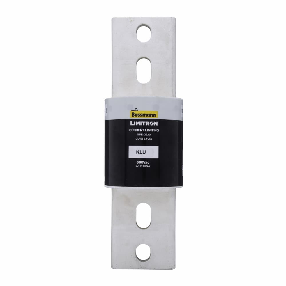Eaton KLU-2000 Eaton Bussmann series KLU fuse, LIMITRON Fast-acting fuse, 2000 A, Class L, Non-indicating, Bolted blade end x bolted blade end, 5 sec at 500%, 200 kAIC at 600 Vac, Bolt, Standard, 1, 600 V Eaton KLU-2000 Eaton Bussmann series KLU fuse, LIMITRON Fast-acting fuse, 2000 A, Class L, Non-indicating, Bolted blade end x bolted blade end, 5 sec at 500%, 200 kAIC at 600 Vac, Bolt, Standard, 1, 600 V