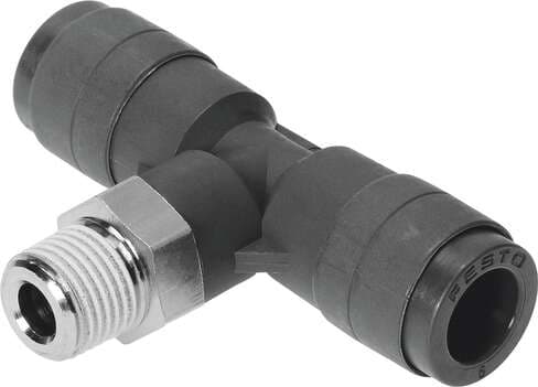 Festo 160532 push-in T-fitting QST-V0-1/2-12 360° orientable, male thread with external hexagon. Size: Standard, Nominal size: 10,3 mm, Material fire test: (* UL94 V-0 (housing), * UL94 V-0 (releasing ring)), Type of seal on screw-in stud: coating, Design structure: P Festo 160532 push-in T-fitting QST-V0-1/2-12 360° orientable, male thread with external hexagon. Size: Standard, Nominal size: 10,3 mm, Material fire test: (* UL94 V-0 (housing), * UL94 V-0 (releasing ring)), Type of seal on screw-in stud: coating, Design structure: P