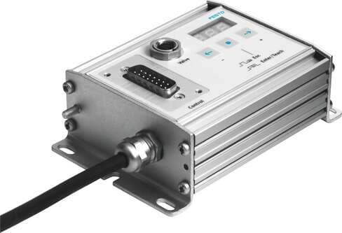 Festo 192218 end-position controller SPC11-MTS-AIF Data backup: Flash memory, Control signals: (* Input, remote/teach-in/left/right, * Input, position 1/2/3/4, * Output, error-ready, * Output, position 1/2/3/4), Display: (* 3-place, * Colour: red, * Seven-segment disp Festo 192218 end-position controller SPC11-MTS-AIF Data backup: Flash memory, Control signals: (* Input, remote/teach-in/left/right, * Input, position 1/2/3/4, * Output, error-ready, * Output, position 1/2/3/4), Display: (* 3-place, * Colour: red, * Seven-segment disp