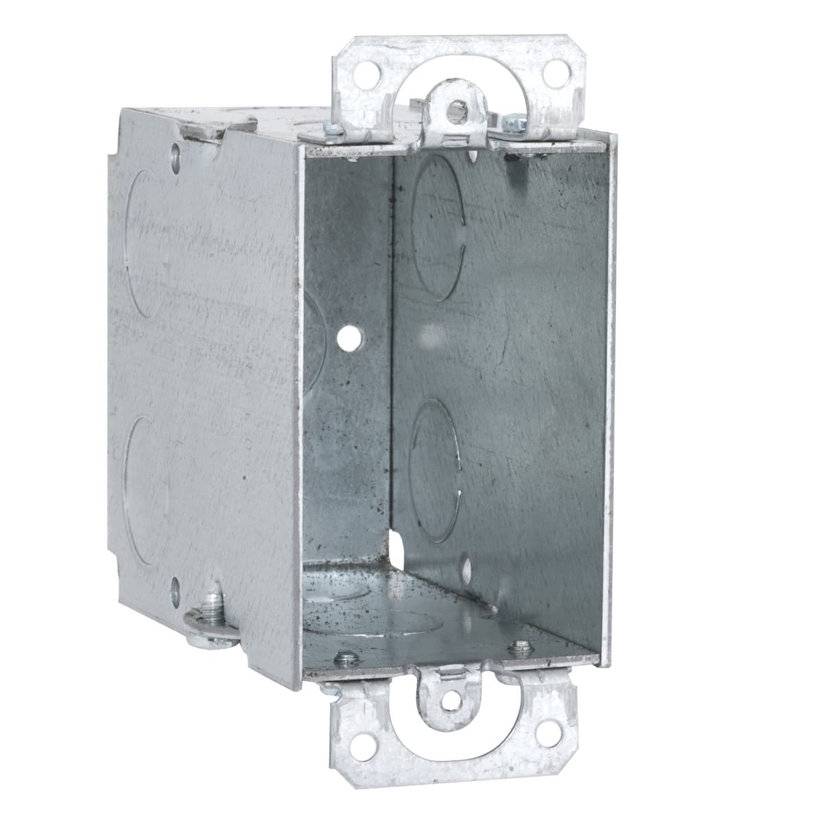 Hubbell 8590 3 in. x 2 in. Switch Box, Gangable, 3-1/2 in. Deep, Nine 1/2 in. KO's, Plaster Ears ; 3 in. x 2 in., 3-1/2 in. deep ; Gangable switch boxes offer the option of constructing a box to hold two or more devices ; With proper fitting can be used for conduit, Hubbell 8590 3 in. x 2 in. Switch Box, Gangable, 3-1/2 in. Deep, Nine 1/2 in. KO's, Plaster Ears ; 3 in. x 2 in., 3-1/2 in. deep ; Gangable switch boxes offer the option of constructing a box to hold two or more devices ; With proper fitting can be used for conduit,