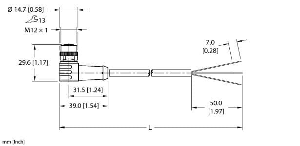EKWP-A4.300-GC2Y-5 Part Image. Manufactured by Turck.