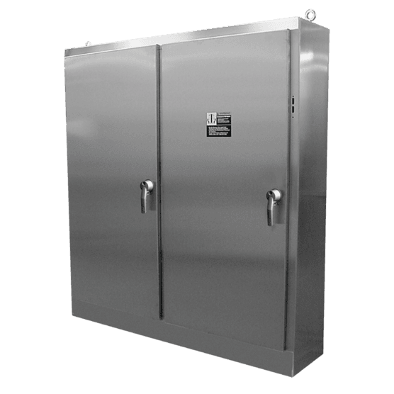 Hoffman A72XM3EW18SSN4 Floor-Mount, Disconnect, 3pt Latch, Type 4X, 72x118x18, 3-Door, SS 304 Hoffman A72XM3EW18SSN4 Floor-Mount, Disconnect, 3pt Latch, Type 4X, 72x118x18, 3-Door, SS 304