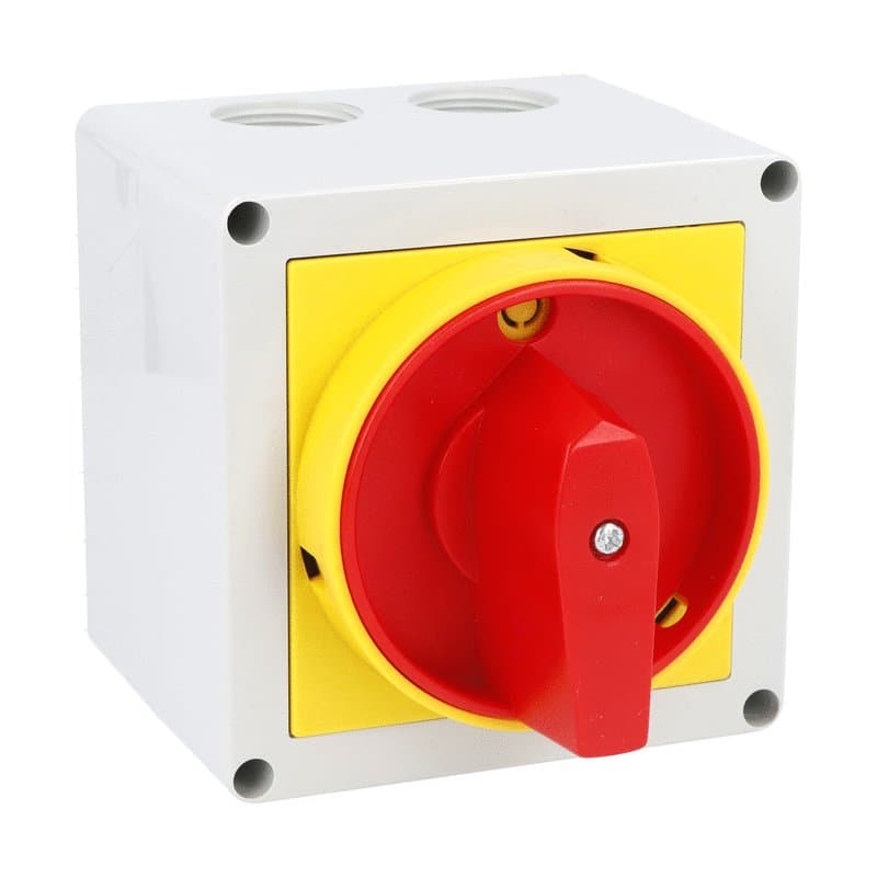 Lovato Electric 7GN3292P25 7GN3292P25 Lovato - Enclosed rotary cam switch 7GN series, ON-OFF switch 4 poles 32A in plastic enclosure 90X90mm with red/yellow handle Lovato Electric 7GN3292P25 7GN3292P25 Lovato - Enclosed rotary cam switch 7GN series, ON-OFF switch 4 poles 32A in plastic enclosure 90X90mm with red/yellow handle