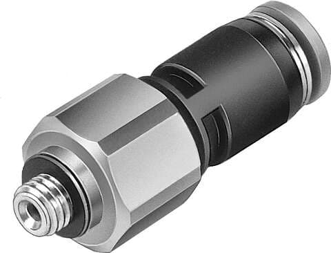 Festo 153406 rotary push-in fitting QSR-3/8-8 360° rotatable, with ball bearing, male thread with external hexagon. Size: Standard, Nominal size: 5 mm, Type of seal on screw-in stud: coating, Assembly position: Any, Container size: 1 Festo 153406 rotary push-in fitting QSR-3/8-8 360° rotatable, with ball bearing, male thread with external hexagon. Size: Standard, Nominal size: 5 mm, Type of seal on screw-in stud: coating, Assembly position: Any, Container size: 1