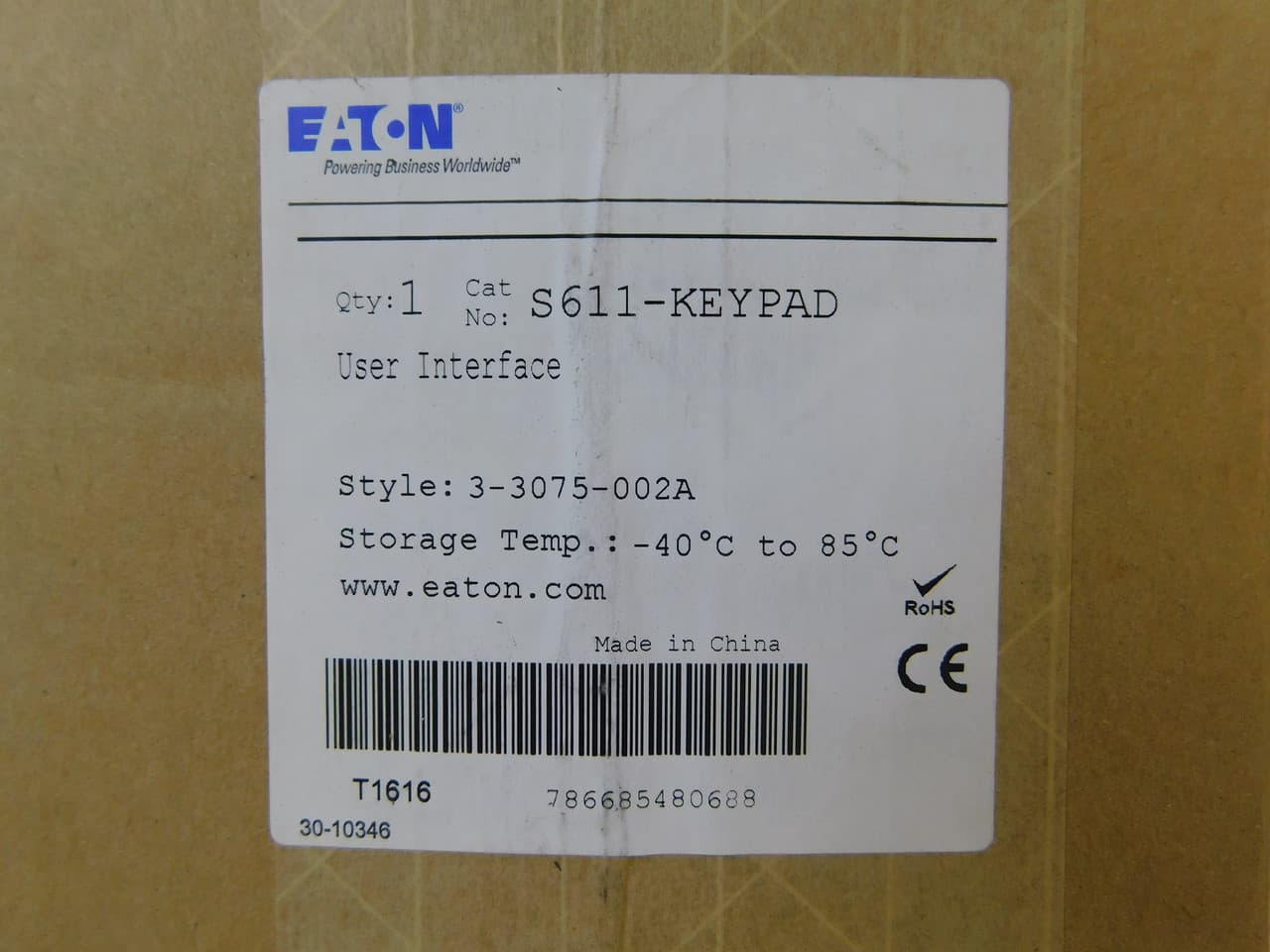 Eaton S611-KEYPAD S611-KEYPAD Eaton - Eaton S611 replacement components, User interface Eaton S611-KEYPAD S611-KEYPAD Eaton - Eaton S611 replacement components, User interface