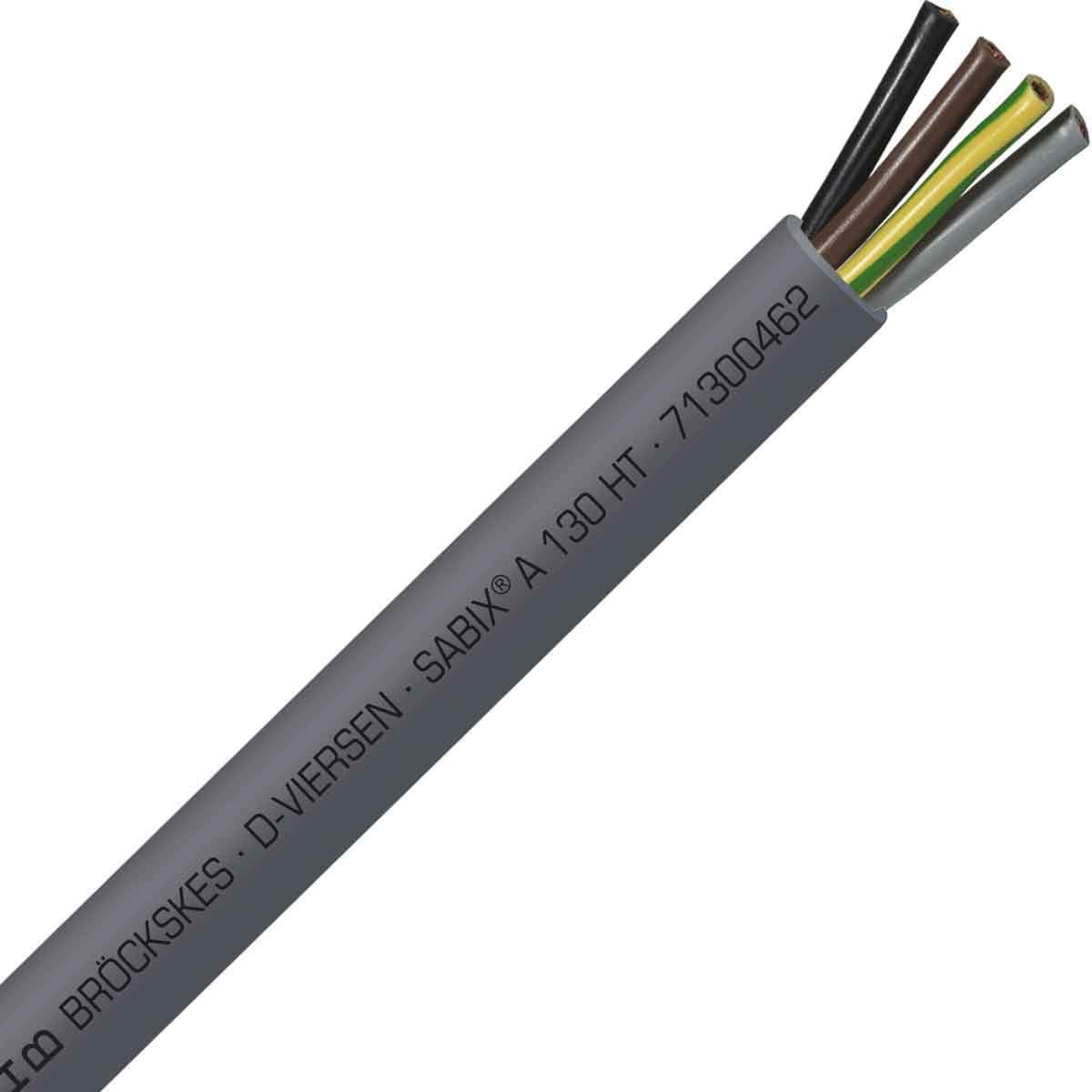 SAB 71300462 SABIX A 130 HT - 6 AWG/4c, high temperature SABIX halogen-free control cable, CE, RoHS SAB 71300462 SABIX A 130 HT - 6 AWG/4c, high temperature SABIX halogen-free control cable, CE, RoHS