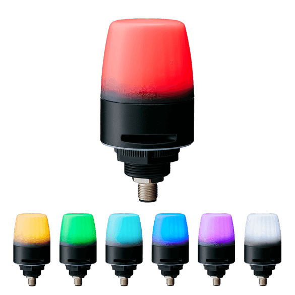 Patlite NE-ILNB-M IO-Link Signal Beacon with M12 Connector, Flashing/Audible, 7-in-one colors (Red, Yellow, Green, Blue, Purple, Light Blue, White) Patlite NE-ILNB-M IO-Link Signal Beacon with M12 Connector, Flashing/Audible, 7-in-one colors (Red, Yellow, Green, Blue, Purple, Light Blue, White)