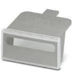Phoenix Contact 1004089 Marker carrier, color: Gray for marking groups of terminals, for end clamp E/UK or end clamp E/U, with perforated insert strips, 40 x 17 mm, can be labeled with CMS system Phoenix Contact 1004089 Marker carrier, color: Gray for marking groups of terminals, for end clamp E/UK or end clamp E/U, with perforated insert strips, 40 x 17 mm, can be labeled with CMS system