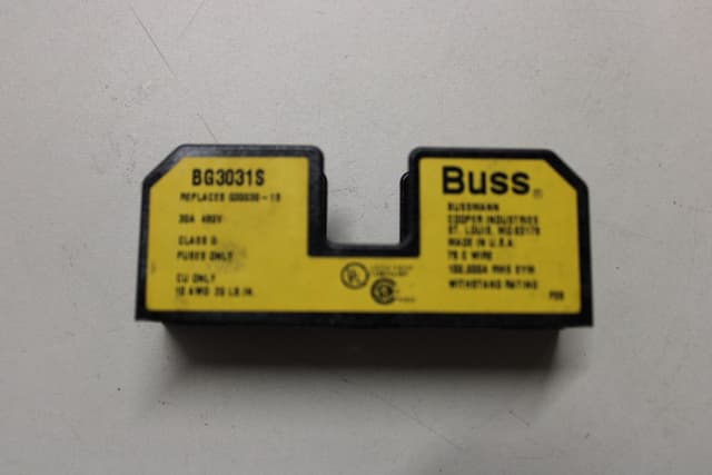 BG3031S Part Image. Manufactured by Cooper Bussmann.