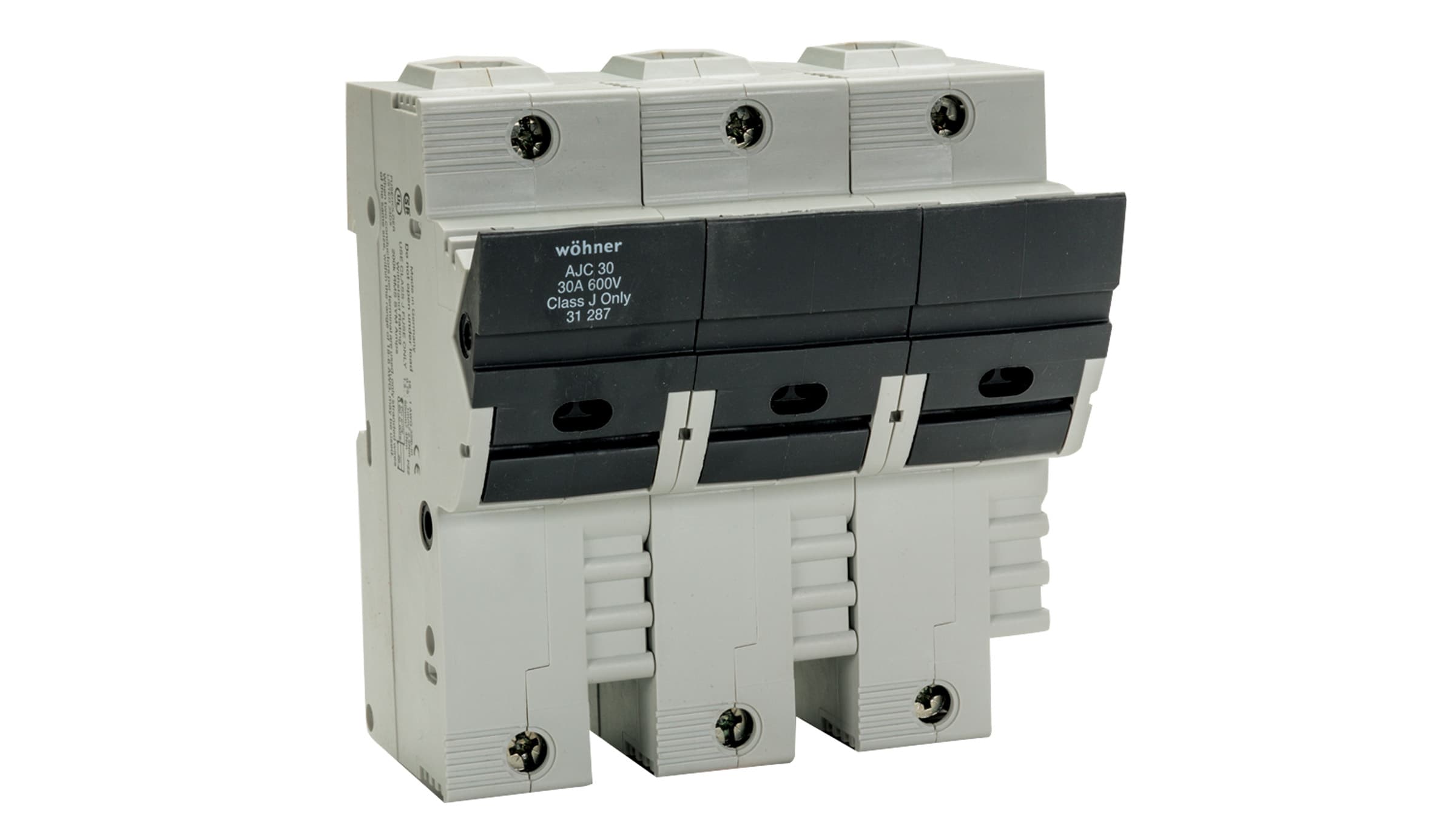 Sprecher + Schuh 31287 Sprecher + Schuh 31287 - Ambus Fuse Block, Class J, 3-Pole, 30A, 600V AC/DC, No Indicator, cULus/ CSA Sprecher + Schuh 31287 Sprecher + Schuh 31287 - Ambus Fuse Block, Class J, 3-Pole, 30A, 600V AC/DC, No Indicator, cULus/ CSA