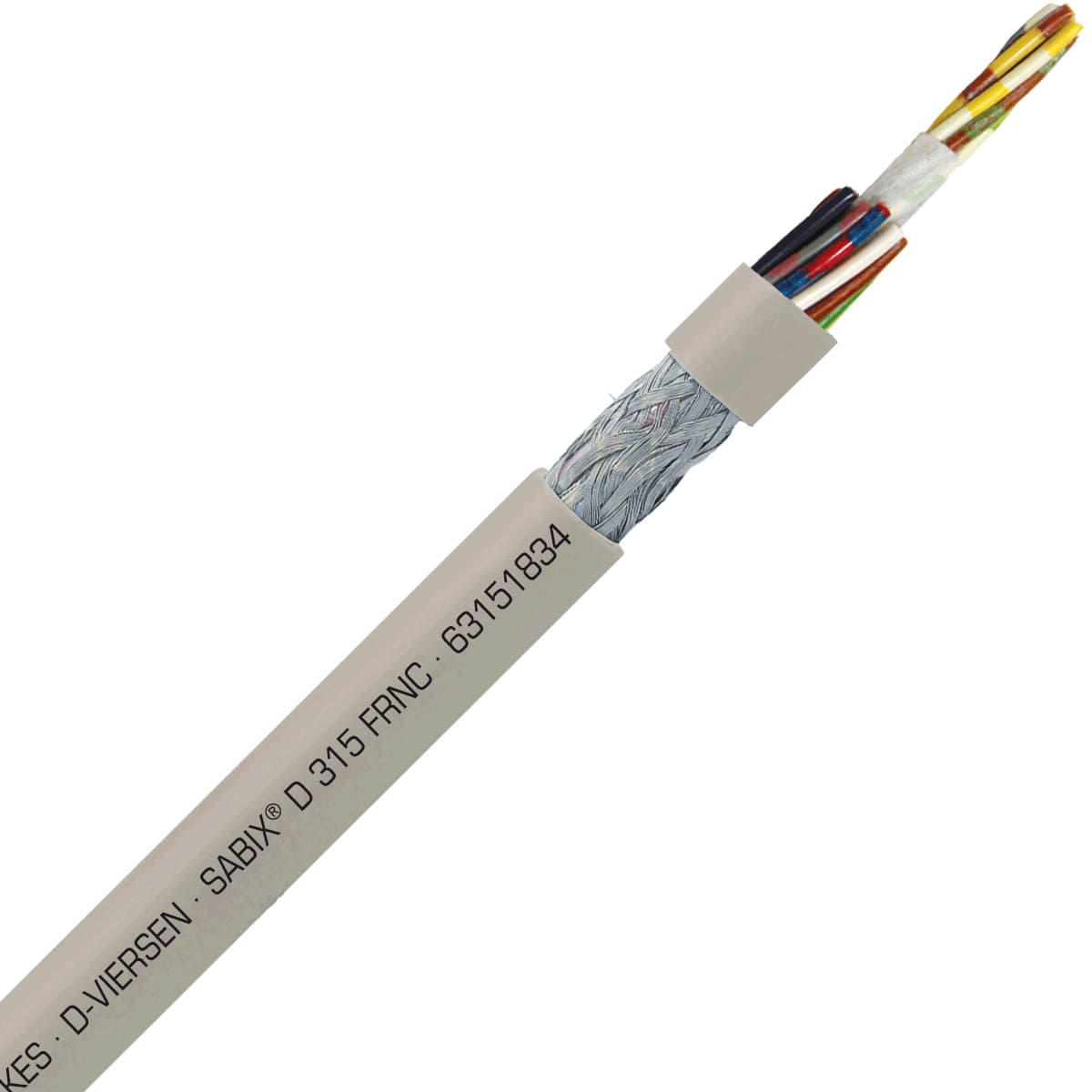 SAB 63151834 SABIX D 315 FRNC -22 AWG/18c, halogen-free flame retardant flexible SABIX data cable, CE, RoHS SAB 63151834 SABIX D 315 FRNC -22 AWG/18c, halogen-free flame retardant flexible SABIX data cable, CE, RoHS