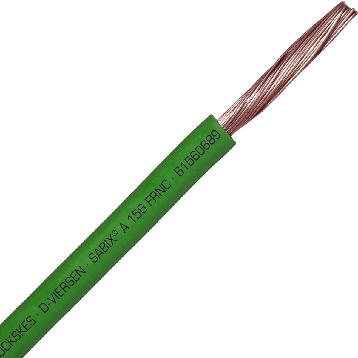 SAB 61560689 SABIX A 156 FRNC - 6 AWG/1c, flame retardant halogen-free 750V green hook-up wire, CE, RoHS SAB 61560689 SABIX A 156 FRNC - 6 AWG/1c, flame retardant halogen-free 750V green hook-up wire, CE, RoHS