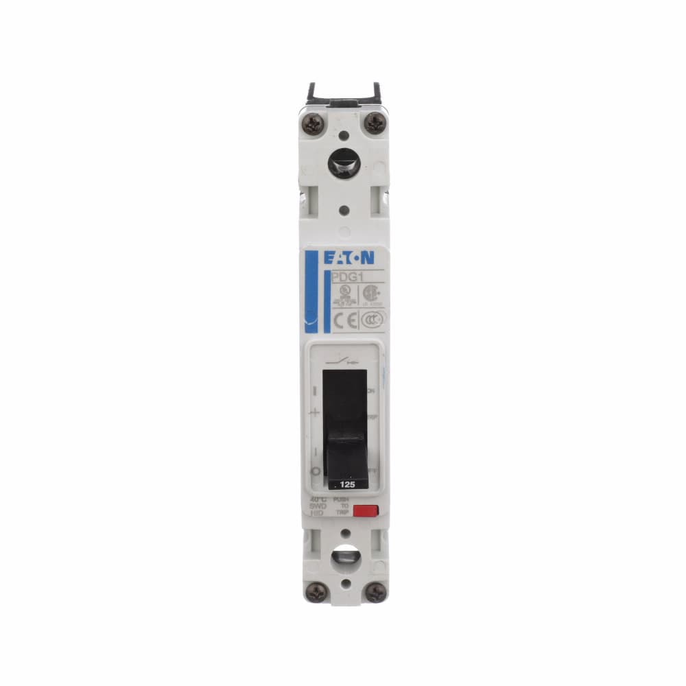 Eaton PDG11G0125TFFJ PDG11G0125TFFJ Eaton - Eaton Power Defense molded case circuit breaker, Globally Rated, Frame 1, Single Pole, 125A, 35kA/480V, T-M (Fxd-Fxd) TU, Standard Line and Load (PDG1X1T125) Eaton PDG11G0125TFFJ PDG11G0125TFFJ Eaton - Eaton Power Defense molded case circuit breaker, Globally Rated, Frame 1, Single Pole, 125A, 35kA/480V, T-M (Fxd-Fxd) TU, Standard Line and Load (PDG1X1T125)