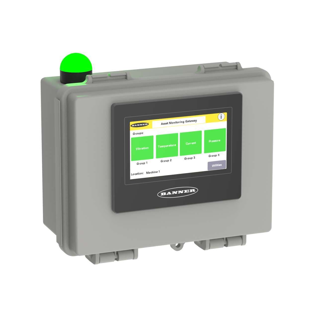 Banner AMG-SNAP-ID-A Banner AMG-SNAP-ID-A - Asset Monitoring Gateway w/ AT&T + CDS; AT&T Cellular U.S. Only; SNAP ID Auto-Detect Modbus Devices via 4 in HMI; Power Supply Included Banner AMG-SNAP-ID-A Banner AMG-SNAP-ID-A - Asset Monitoring Gateway w/ AT&T + CDS; AT&T Cellular U.S. Only; SNAP ID Auto-Detect Modbus Devices via 4 in HMI; Power Supply Included