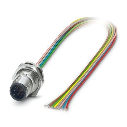 Phoenix Contact 1066287 Device connector, rear mounting, Universal, 12-position, Plug, M12-SPEEDCON, A-coded, Rear mounting, M16 x 1.5, Individual wires, cable length: 1 m, 0.14 mm², TPE litz wire Phoenix Contact 1066287 Device connector, rear mounting, Universal, 12-position, Plug, M12-SPEEDCON, A-coded, Rear mounting, M16 x 1.5, Individual wires, cable length: 1 m, 0.14 mm², TPE litz wire