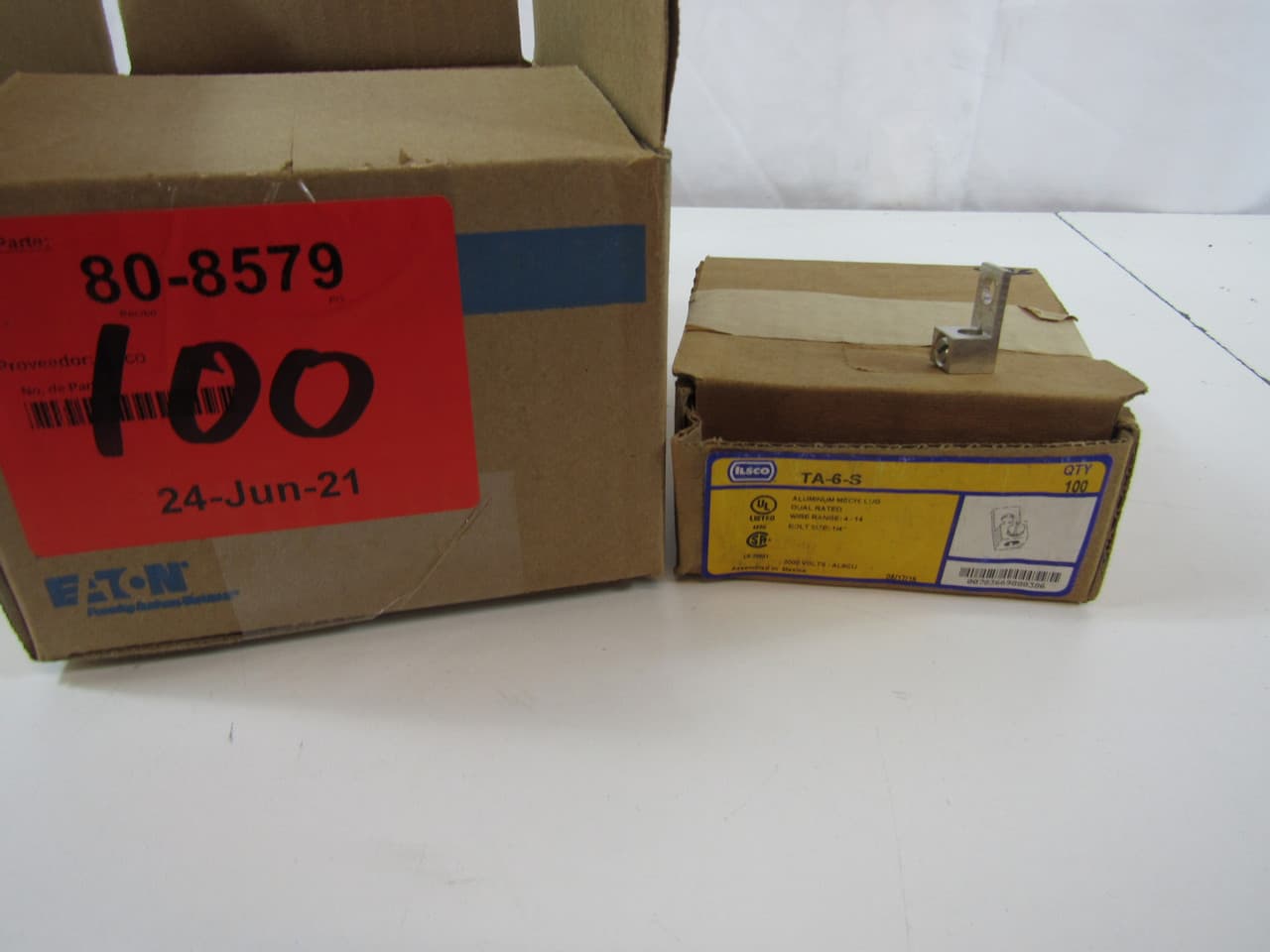 Ilsco TA-6-S 14 to 4 AWG, 1/4" Stud, 1-1/16" L, 1-Hole, 1-Conductor, Electro Tin Plated Aluminum Alloy, Chamfered Wire Entry, Mechanical Lug Ilsco TA-6-S 14 to 4 AWG, 1/4" Stud, 1-1/16" L, 1-Hole, 1-Conductor, Electro Tin Plated Aluminum Alloy, Chamfered Wire Entry, Mechanical Lug