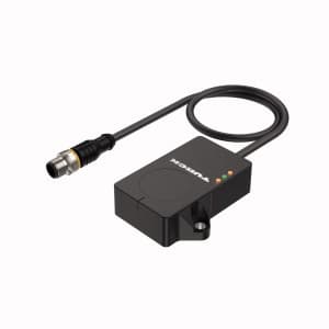 Turck CMVT-QR20-IOLX3-0.3-RS4 Vibration & Temperature Sensor, For Condition Monitoring with IO-Link, Operating voltage 18…30 VDC, Cable length (L) 0.3 m, Rectangular, plastic, Ultem, Status displayed via LED, Acceleration and speed output RMS or peak to peak of the vibration, Acceleration measuring range ±16 g, Detection over 3 axes, Temperature measuring range -40 °C to +85 °C, High protection class IP68/IP69K, 18…30 VDC, communication via IO-Link, 10…30 VDC, SIO mode PNP/NPN switching outputs, Cable with male connector, M1 Turck CMVT-QR20-IOLX3-0.3-RS4 Vibration & Temperature Sensor, For Condition Monitoring with IO-Link, Operating voltage 18…30 VDC, Cable length (L) 0.3 m, Rectangular, plastic, Ultem, Status displayed via LED, Acceleration and speed output RMS or peak to peak of the vibration, Acceleration measuring range ±16 g, Detection over 3 axes, Temperature measuring range -40 °C to +85 °C, High protection class IP68/IP69K, 18…30 VDC, communication via IO-Link, 10…30 VDC, SIO mode PNP/NPN switching outputs, Cable with male connector, M1