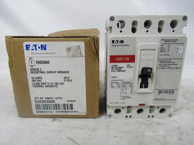 EHD3040 Part Image. Manufactured by Eaton.