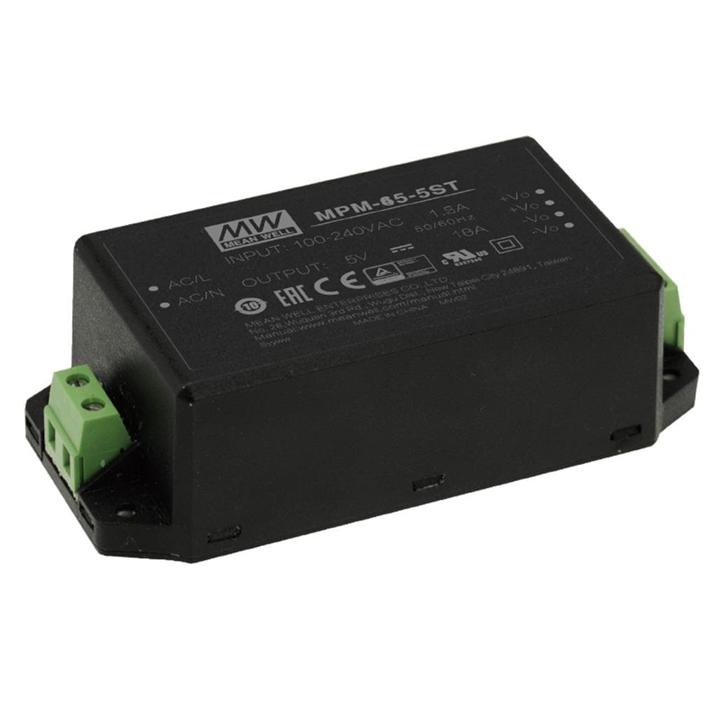 MEAN WELL MPM-65-48ST AC-DC Single output Medical Encapsulated power supply; Output 48Vdc at 1.36A; Screw terminal block; 2xMOPP MEAN WELL MPM-65-48ST AC-DC Single output Medical Encapsulated power supply; Output 48Vdc at 1.36A; Screw terminal block; 2xMOPP