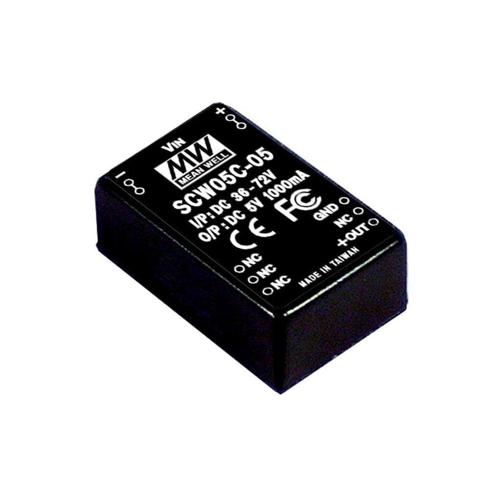 MEAN WELL SCW05A-12 DC-DC Converter PCB mount; Input 9-18Vdc; Output 12Vdc at 470mA; DIP Through hole package; SCW05A-12 is succeeded by SCWN06A-12. MEAN WELL SCW05A-12 DC-DC Converter PCB mount; Input 9-18Vdc; Output 12Vdc at 470mA; DIP Through hole package; SCW05A-12 is succeeded by SCWN06A-12.