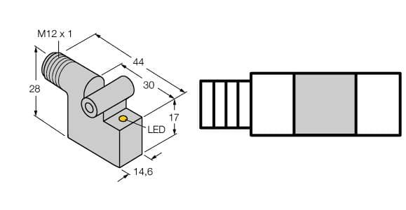 BIM-IKT-Y1X-H1141 W/KLI2 Part Image. Manufactured by Turck.