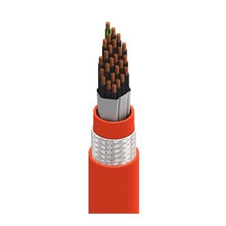 Belden 7129WS 0035000 MachFlex™ for High Flex, 24+1G Conductor 16AWG (168(7x24) x38) Bare Copper, PVC-NYL Insulation, Overall Tinned Copper Braid(85%) Shield, TPE Inner Jacket, TPE Outer Jacket, 1000V WTTC, 600V TC-ER, Orange, Reel, 5,000 ft Belden 7129WS 0035000 MachFlex™ for High Flex, 24+1G Conductor 16AWG (168(7x24) x38) Bare Copper, PVC-NYL Insulation, Overall Tinned Copper Braid(85%) Shield, TPE Inner Jacket, TPE Outer Jacket, 1000V WTTC, 600V TC-ER, Orange, Reel, 5,000 ft