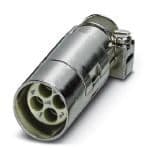 Phoenix Contact 1636088 HEAVYCON EMC connector, pin version, 4-pos., for connecting shielded conductors with 3 ... 9.5 mm external conductor diameter. For use in the HC-M-02-EMC-M plastic module Phoenix Contact 1636088 HEAVYCON EMC connector, pin version, 4-pos., for connecting shielded conductors with 3 ... 9.5 mm external conductor diameter. For use in the HC-M-02-EMC-M plastic module